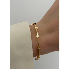 KİLİGİSTANBUL Gold Renk Yıldız Bilezik