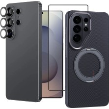 Teleplus Samsung Galaxy S26 Ultra Kılıf Troy Manyetik Şarjlı Kapak 3lü Kombin Set