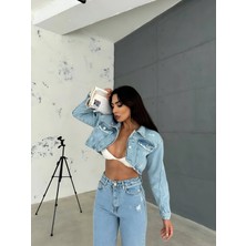Havens Aleya Denim Crop Ceket