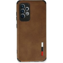 LTG Nova Galaxy A72 Kılıf Loop Deri Silikon - Kahverengi