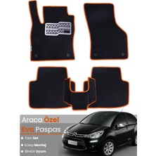 E-BİZ Citroen C3 (2002-2009) Uyumlu Eva Paspas Tam Set–araca Özel,su Geçirmez,hızlı ve Kolay Montaj