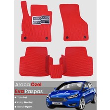 E-BİZ Ford Focus 3.5 Hatchback (2015-2018) Uyumlu Eva Paspas Tam Set–araca Özel,su Geçirmez