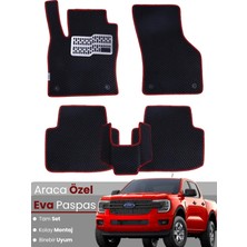 E-BİZ Ford Ranger (2022-2024) Uyumlu Eva Paspas Tam Set–araca Özel,su Geçirmez,kolay Montaj