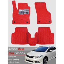 E-BİZ Honda Civic Fb7 Sedan (2012-2015) Uyumlu Eva Paspas Tam Set–araca Özel Tasarım,su Geçirmez