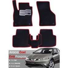 E-BİZ Honda Civic-Fk/fn Hatchback 5 Kapı (2006-2012) Uyumlu Eva Paspas Tam Set–araca Özel