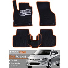 E-BİZ Hyundai Accent Blue (2011-2018) Uyumlu Eva Paspas Tam Set–araca Özel,kolay Montaj