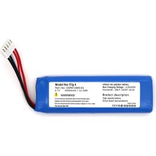 My Best Store Sertec Jbl Flip 4 Uyumlu 3.7V 3000 Mah Soketli Batarya