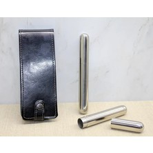 SHC4200 Deri Kılıflı Ikili Paslanmaz Çelik Puro Tüpü