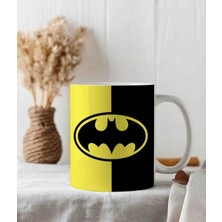 Weiler Riger Batman Logo Tasarım Sarı Siyah Premium 330 ml WR-BT101 - Hediye Porselen Kupa Bardak
