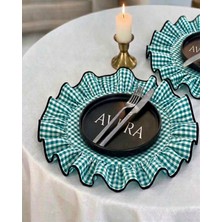 Avira Home 2 Adet Yuvarlak Turkuaz Pötikare Supla / Amerikan Servisi