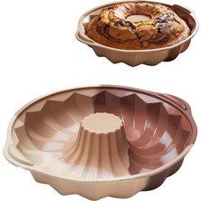 Evolis Kitchen Silikon Burgulu Yanmaz Yapışmaz Muffin Yuvarlak Kek Kalıbı