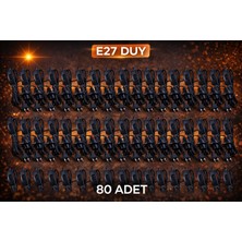 Seyyar Fişli E27 Duylu 1,5 Metre Arapuarlı Kablo 80 Adet