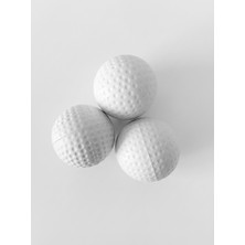 Nk Spor Golf Topu Görünümlü Yumuşak Sünger Stres Topu - 3’lü Set El Egzersiz ve Rehabilitasyon Topu-Golf Tasarımlı Antistres Yumuşak Sünger Top - El Kas Güçlendirici