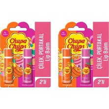 Chupa Chups Çilek Portakal 2'li Lip Balm 4 Adet