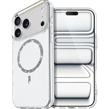 Beei 17 Pro Live Diamond Magsafe Kapak - Şeffaf