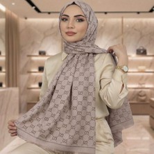 Revam Collection G Desen Pamuk Şal Vizon