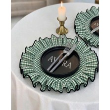 Avira Home 2 Adet Yuvarlak Yeşil Pötikare Supla / Amerikan Servisi