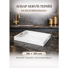 Art By Aslı Ahşap Servis Tepsisi – 36 × 29 cm