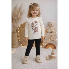 Uçurtma Baby Kids Pikola Fırfırlı Mevsimlik Taytlı 2'li Kız Çocuk Alt-Üst Takım