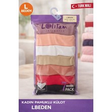 Lolitam Intimates 7'li Pamuklu Kadın Bato Külot Seti - L
