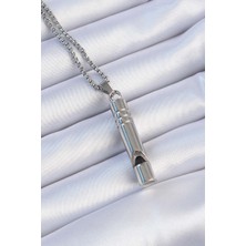 Acil Durum Düdüğü 316L Çelik Kararma Yapmaz Yüksek Desibel Kolye Unisex - Lisinya