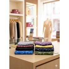 Viskon Karışımlı Şal Mavi