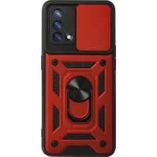 LTG Nova A74 4g Kılıf Pars Lens Yüzüklü - Kırmızı