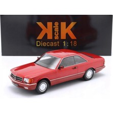 Kk Scale 1:18 Mercedes-Benz 560 Sec Kırmızı Diecast Model Araba