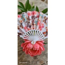 Papatya/gerbera Kelebek Tasarım Yelpaze