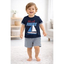 Melodi Kids Erkek Çocuk Alt Üst Yazlık Pamuklu Şort Takım