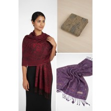 Viskon Karışımlı Şal Mor