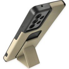 İlk El Grup Ieg™  Samsung Galaxy A53 5g Kılıf Mega Standlı Silikon - Gold
