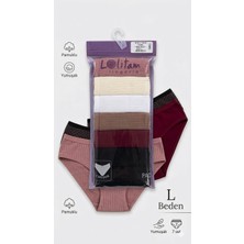 Lingerie 7'li Pamuklu Fitilli Kadın Bato Külot Seti L