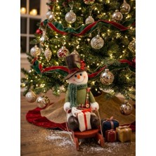 Hüco Bazaar Dekoratif Kızaklı Geyik Yılbaşı Christmas Ağaç Süsü Oyuncak Hediyelik Biblo