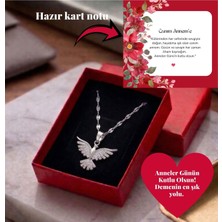 Pigna Aksesuar Anneler Günü Hediyesi Gümüş Renk Anka Kuşu Çelik Kolye - Özel Tasarım Kutulu ve Hazır Kart Notlu