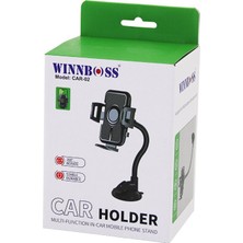 Cm Store Araç - Oto Telefon Tutucu 360° Eğilip Bükülen Akrobat Kol Vantuzlu - Oynar Baş- Genişlik Ayarı (5067)