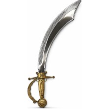 Cm Store Parlak Metal Görünümlü Eskitme Kabzalı Plastik Korsan Kılıcı - 45 cm