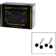 Cm Store Siyah 100 Parça  Eşarp Başörtü - Şal Klipsi (5067)