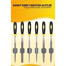 İlk El Grup Retroieg™ Profesyonel 6'lı Ahşap Eğe ve Törpü Seti - Hassas Oyma ve Şekillendirme Hobi T