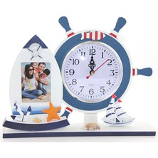 Cm Store Ahşap Marin Dümenli Çerçeveli Saat Model 2