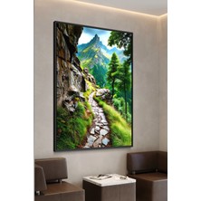 Artan Gallery Italyan Kadife Doğa Manzaralı Duvar Tablosu | Yağlı Boya Görünümlü | Ahşap Çerçeveli