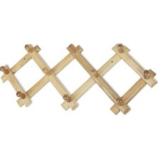 Cm Store Ahşap 10 Kollu Akordiyon Duvar Askısı (5067)