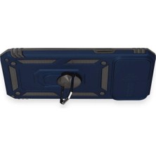 İlk El Grup Ieg™  Iphone 12 Pro Max Kılıf Pars Lens Yüzüklü Silikon - Lacivert