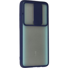 İlk El Grup Ieg™  Xiaomi Redmi Note 8 Pro Kılıf Palm Buzlu Kamera Sürgülü Silikon - Lacivert