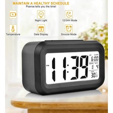 Cm Store Masaüstü Saat Takvim Termometre Beyaz Siyah (5067)