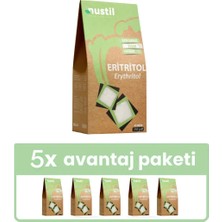 Nustil Aromalı Toz Eritritol Bal 250 gr x5 Şeker İçermez Vegan ve Glutensiz
