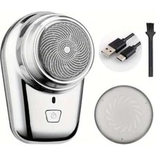 Cm Store Mını Shaver P-10 K-10 Mini Taşınabilir Sıfır Sakal Traş Makinesi USB Şarjlı (5067)