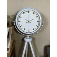 Senka Mey Ithalat® Aura Beyaz Tripod Ayaklı Saat