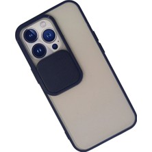 İlk El Grup Ieg™  Iphone 13 Pro Kılıf Palm Buzlu Kamera Sürgülü Silikon - Lacivert