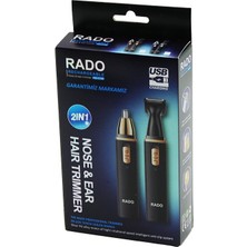 Cm Store Kare Gövde - Kapaklı 2 Başlık Burun-Kulak-Yanak Kıl Tüy Alma- Favori-Ense Çizim Makinesi USB Şarjlı RD-3138 (5067)